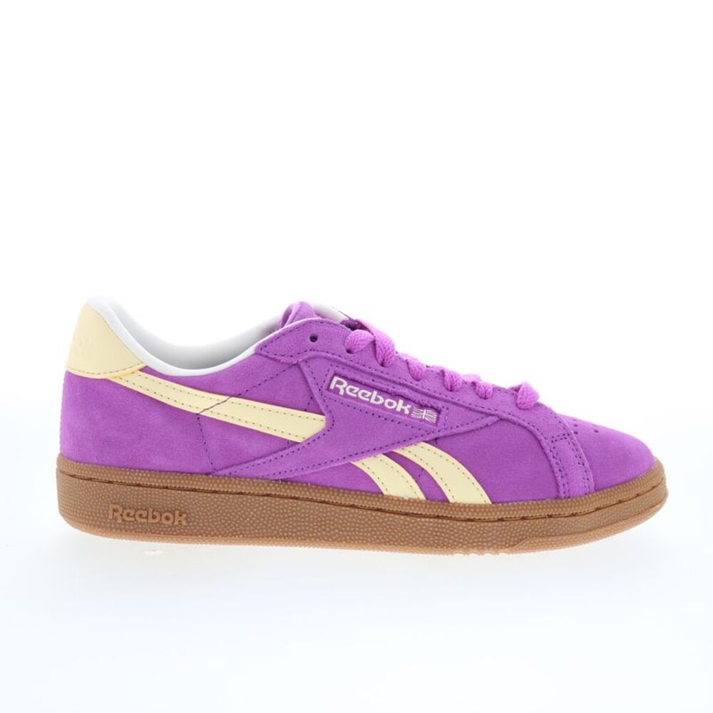 Reebok Womens Club C Grounds UK Purple Shoes (NWT) - Picture 1 of 7